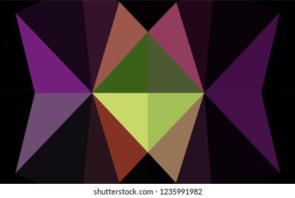 Light Multicolor, Rainbow vector hexagon mosaic texture. Glitter abstract illustration with an elegant design. The textured pattern can be used for background.