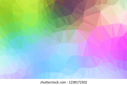 Light Multicolor, Rainbow vector hexagon mosaic texture. Modern geometrical abstract illustration with gradient. The completely new template can be used for your brand book.