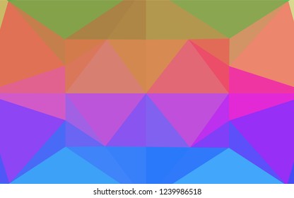 Light Multicolor, Rainbow vector hexagon mosaic cover. Creative illustration in halftone style with gradient. The elegant pattern can be used as part of a brand book.