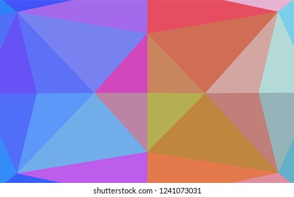 Light Multicolor, Rainbow vector hexagon mosaic template. Colorful abstract illustration with gradient. The elegant pattern can be used as part of a brand book.