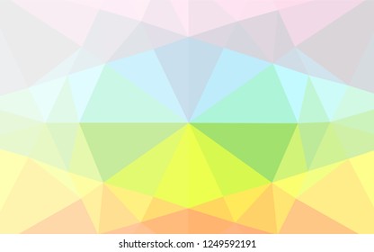 Light Multicolor, Rainbow vector hexagon mosaic texture. Creative illustration in halftone style with gradient. A completely new template for your business design.