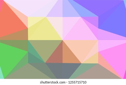 Light Multicolor, Rainbow vector hexagon mosaic template. Creative geometric illustration in Origami style with gradient. The completely new template can be used for your brand book.
