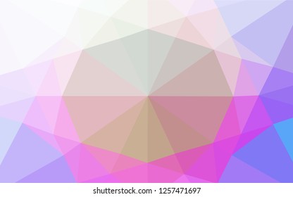 Light Multicolor, Rainbow vector hexagon mosaic cover. Colorful illustration in abstract style with gradient. Brand new design for your business.