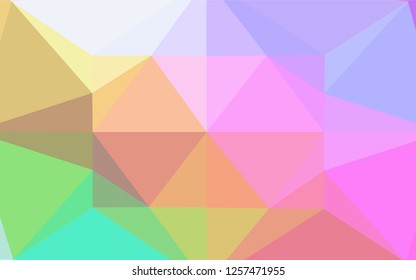Light Multicolor, Rainbow vector hexagon mosaic template. A vague abstract illustration with gradient. A completely new design for your business.