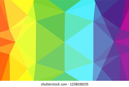 Light Multicolor, Rainbow vector hexagon mosaic cover. A completely new color illustration in a vague style. The template can be used as a background for cell phones.