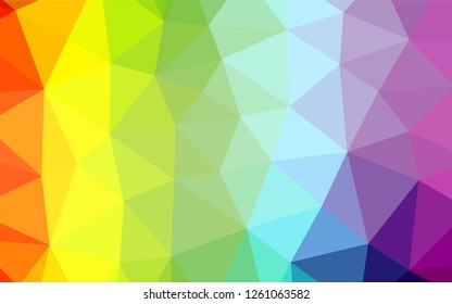 Light Multicolor, Rainbow vector hexagon mosaic cover. Brand new colored illustration in blurry style with gradient. A new texture for your design.