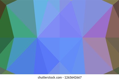 Light Multicolor, Rainbow vector hexagon mosaic template. Glitter abstract illustration with an elegant design. The best triangular design for your business.