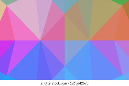 Light Multicolor, Rainbow vector hexagon mosaic texture. Shining colored illustration in a Brand new style. Brand new design for your business.