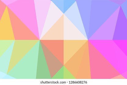 Light Multicolor, Rainbow vector hexagon mosaic cover. Colorful illustration in abstract style with gradient. Brand new design for your business.
