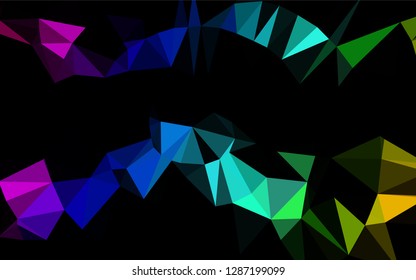 Light Multicolor, Rainbow vector hexagon mosaic template. Creative geometric illustration in Origami style with gradient. The elegant pattern can be used as part of a brand book.