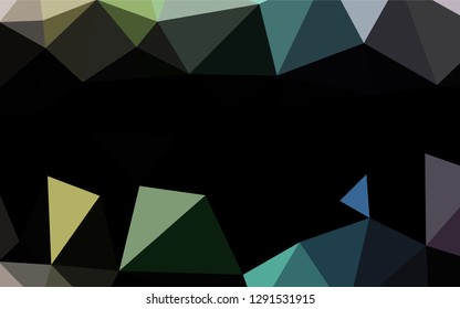 Light Multicolor, Rainbow vector hexagon mosaic template. A sample with polygonal shapes. A new texture for your design.