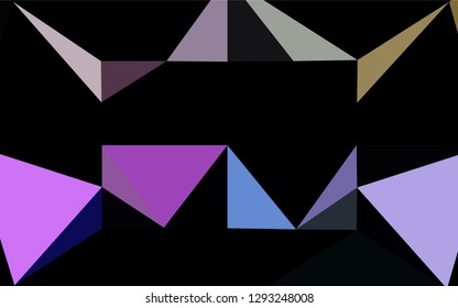 Light Multicolor, Rainbow vector hexagon mosaic template. An elegant bright illustration with gradient. A new texture for your design.