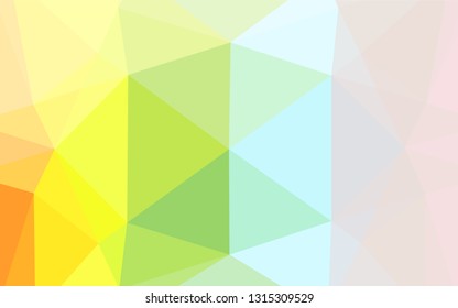 Light Multicolor, Rainbow vector hexagon mosaic template. Shining colored illustration in a Brand new style. The template can be used as a background for cell phones.