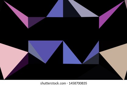 Light Multicolor, Rainbow vector hexagon mosaic texture. Creative illustration in halftone style with gradient. A new texture for your design.