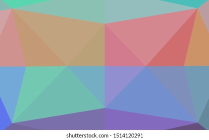 Light Multicolor, Rainbow vector hexagon mosaic texture. A sample with polygonal shapes. A completely new template for your business design.