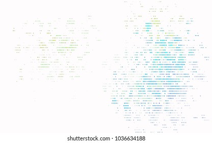 Light Multicolor, Rainbow vector illustration which consist of circles. Dotted gradient design for your business. Creative geometric background in halftone style with colored spots.