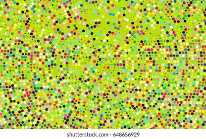 Light Multicolor, Rainbow vector illustration which consist of circles. Dotted gradient design for your business. Creative geometric background in halftone style with colored spots.