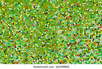 Light Multicolor, Rainbow vector illustration which consist of circles. Dotted gradient design for your business. Creative geometric background in halftone style with colored spots.