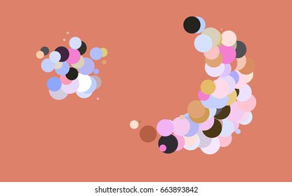 Light Multicolor, Rainbow vector illustration which consist of circles. Dotted gradient design for your business. Creative geometric background in halftone style with colored spots.