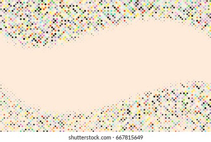 Light Multicolor, Rainbow vector illustration which consist of circles. Dotted gradient design for your business. Creative geometric background in halftone style with colored spots.