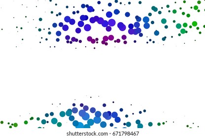Light Multicolor, Rainbow vector illustration which consist of circles. Dotted gradient design for your business. Creative geometric background in halftone style with colored spots.