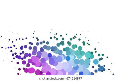 Light Multicolor, Rainbow vector illustration which consist of circles. Dotted gradient design for your business. Creative geometric background in halftone style with colored spots.