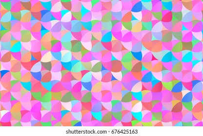 Light Multicolor, Rainbow vector illustration which consist of circles. Dotted gradient design for your business. Creative geometric background in halftone style with colored spots.