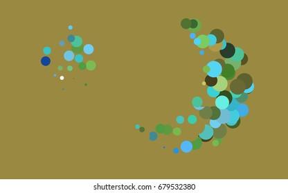 Light Multicolor, Rainbow vector illustration which consist of circles. Dotted gradient design for your business. Creative geometric background in halftone style with colored spots.