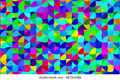 Light Multicolor, Rainbow vector illustration which consist of circles. Dotted gradient design for your business. Creative geometric background in halftone style with colored spots.