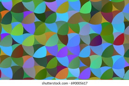 Light Multicolor, Rainbow vector illustration which consist of circles. Dotted gradient design for your business. Creative geometric background in halftone style with colored spots.