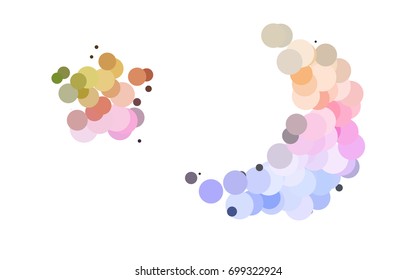 Light Multicolor, Rainbow vector illustration which consist of circles. Dotted gradient design for your business. Creative geometric background in halftone style with colored spots.
