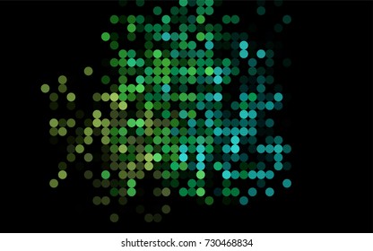 Light Multicolor, Rainbow vector illustration which consist of circles. Dotted gradient design for your business. Creative geometric background in halftone style with colored spots.