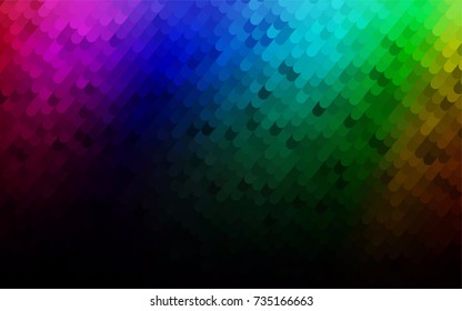 Light Multicolor, Rainbow vector illustration which consist of circles. Dotted gradient design for your business. Creative geometric background in halftone style with colored spots.