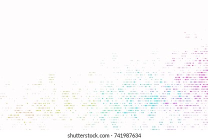 Light Multicolor, Rainbow vector illustration which consist of circles. Dotted gradient design for your business. Creative geometric background in halftone style with colored spots.