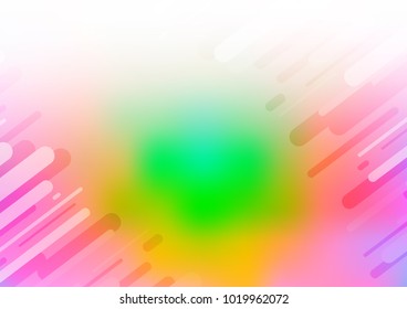 Light Multicolor, Rainbow vector indian curved background. Decorative shining illustration with doodles on abstract template. The doodle design can be used for your web site.