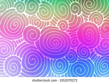 Light Multicolor, Rainbow vector indian curved template. An elegant bright illustration with lines in Natural style. The completely new template can be used for your brand book.