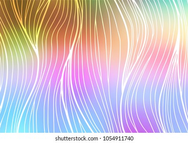 Light Multicolor, Rainbow vector indian curved texture. Glitter abstract illustration with doodles and Zen tangles. A new texture for your design.