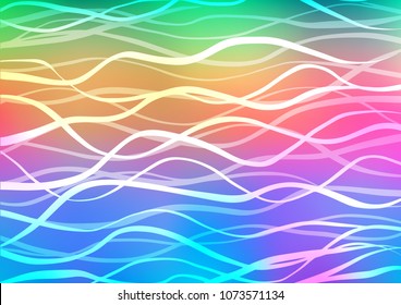 Light Multicolor, Rainbow vector indian curved texture. Glitter abstract illustration with doodles and Zen tangles. The best blurred design for your business.