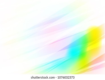 Light Multicolor, Rainbow vector indian curved texture. Ethnic elegant natural pattern with gradient. The pattern can be used for heads of websites and designs.