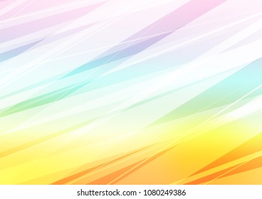Light Multicolor, Rainbow vector indian curved template. Colorful abstract illustration with lines in Asian style. The template can be used as a background for cell phones.