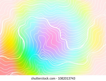 Light Multicolor, Rainbow vector indian curved template. Sketchy hand drawn doodles on blurred background. A completely new template for your business design.