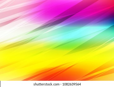 Light Multicolor, Rainbow vector indian curved texture. Sketchy hand drawn doodles on blurred background. Hand painted design for web, wrapping, wallpaper.