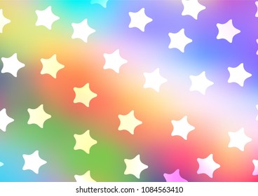 Light Multicolor, Rainbow vector indian curved template. Glitter abstract illustration with doodles and Zen tangles. A completely new design for your business.