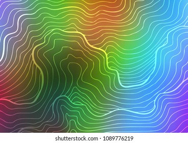 Light Multicolor, Rainbow vector indian curved template. Sketchy hand drawn doodles on blurred background. Hand painted design for web, leaflet, textile.
