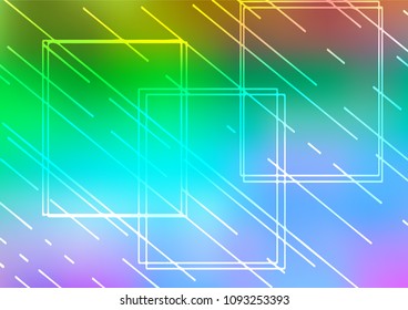Light Multicolor, Rainbow vector indian curved texture. A completely new color illustration in doodle style. Hand painted design for web, wrapping, wallpaper.