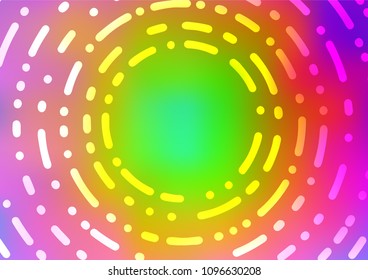 Light Multicolor, Rainbow vector indian curved template. An elegant bright illustration with lines in Natural style. Hand painted design for web, leaflet, textile.