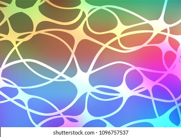 Light Multicolor, Rainbow vector indian curved texture. Ethnic elegant natural pattern with gradient. Hand painted design for web, leaflet, textile.