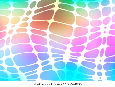 Light Multicolor, Rainbow vector indian curved template. A vague abstract illustration with doodles in Indian style. The template can be used as a background for cell phones.