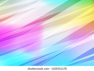 Light Multicolor, Rainbow vector indian curved pattern. Colorful illustration in abstract style with doodles and Zen tangles. Brand new design for your business.