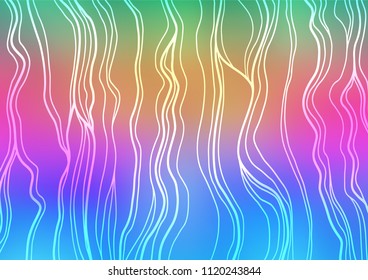 Light Multicolor, Rainbow vector indian curved template. Sketchy hand drawn doodles on blurred background. A completely new template for your business design.